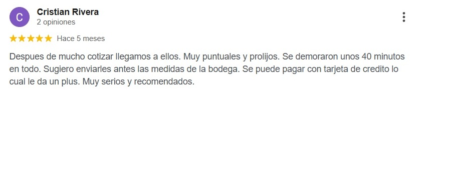 Reseña de cliente 1
