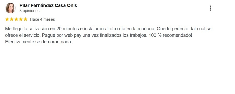 Reseña de cliente 2